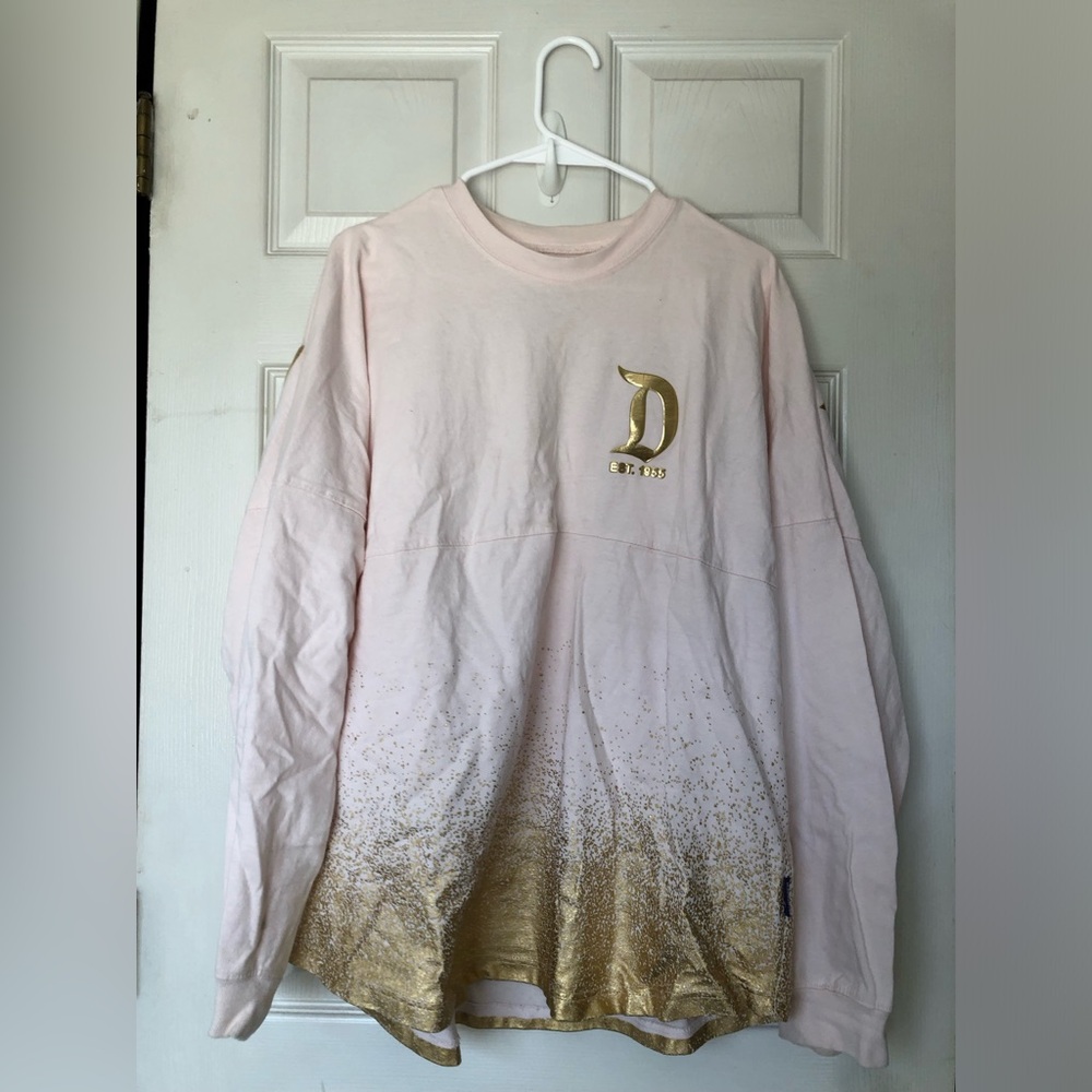 Disney Pink and Gold Women’s Long Sleeve Shirt XL